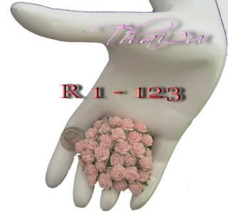 100 Paper Flower Mini Roses Wedding Craft Supply R1 123