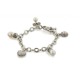 Honora Girls 6 Pastel Sterling Silver Charm Bracelet —