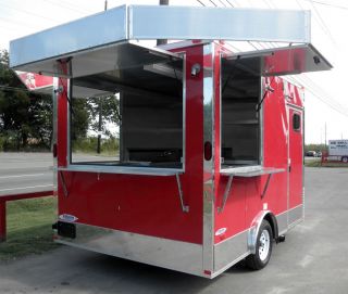 New 8.5 x 12 Concession food trailer with 3 serving windows