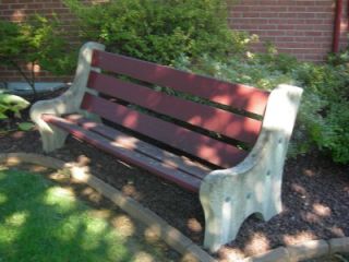 Concrete Park Bench Outdoor Lawn Furniture Yard Patio Local Pickup