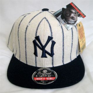   Needle Cooperstown Collection N Y Yankees Pinstriped Snapback Cap