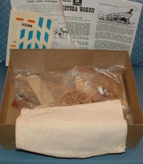 Conestoga Wagon Wooden Kit Craft Master 1971 Damaged Box