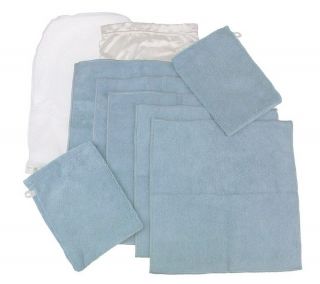 Micropeeling Facial Cleansing 7 piece Cloth Set with Pouch —