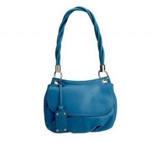 Tignanello Glove Leather Flap Bag with Twisted Handle   A221236