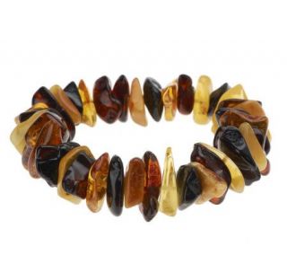 Lee Sands Shades of Amber Nugget Bead Stretch Bracelet —