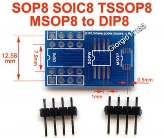 5pcs SOP8 SOIC8 TSSOP8 MSOP8 to DIP8 Adapter Convertor