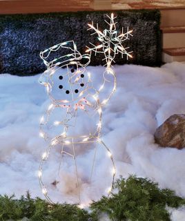 42 Lighted Snowman Holiday Yard Figures Outdoor Christmas Lawn Decor
