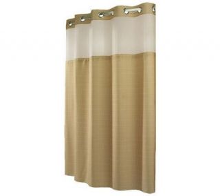 Hookless Windowpane Check Shower Curtain with Fabric Liner —