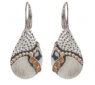 Andrea Brodi Sterling Pear Shape Gemstone Drop Earrings   J271839