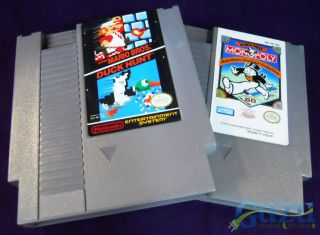 Nintendo NES Gray Console NTSC Advantage Controllers 2 Games Bundle