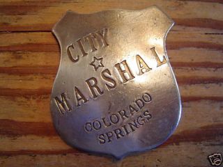  City Marshal Colorado Springs Badge