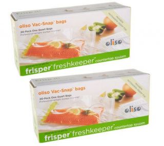 Frisper Freshkeeper (40) 1 Quart Vac Snap Bags —