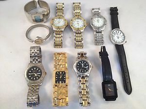 Costume Jewelry 10 Assorted Watches 4 Womens 6 MenS