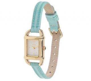 Timex Ladies Rectangular Case Watch with Blue Strap —