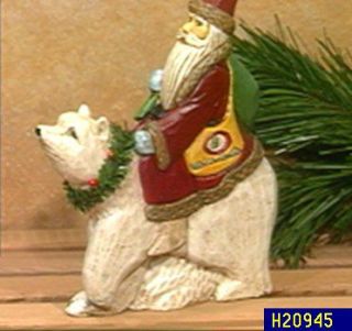 Santa Riding a Polar Bear Table Decoration —
