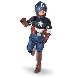2011 CAPTAIN AMERICA COSTUME GLOVES MASK BOOT COVERS BELT 10 12 NWT