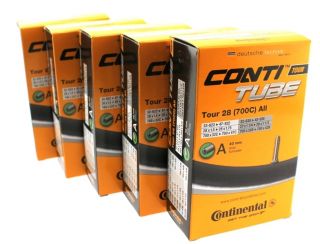 Lot of 5 CONTINENTAL CONTI TOUR 28 700C x 32 42 Inner Tube Schrader