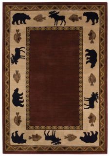 Capel Rugs Cottage Grove Country Cabin Casual Lodge Area Rug Wine