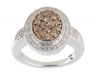 AffinityDiamond 1/2 ct tw Oval Design Sterling Ring —