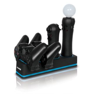 Quad Dock Pro PS Move PS3 Controllers Charger Station