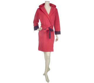 Carole Hochman Quilted Wrap Robe with Hood —
