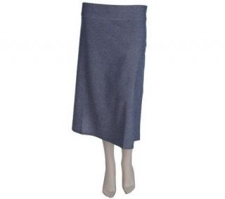 As Is Elizabeth Hasselback Chambray Skirt —