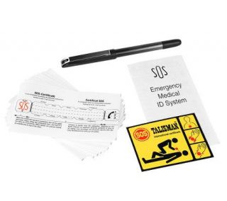 SOS Emergency Medical ID Replacement Strips w/Waterproof Pen