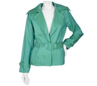 Elisabeth Hasselbeck for Dialogue Mini Trench Jacket —