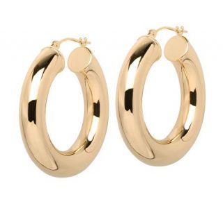 EternaGold 1 1/8 Bold Polished Hoop Earrings,14K Gold —