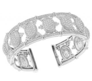 Judith Ripka Sterling 2.50 cttw Diamonique Oval Arielle Cuff