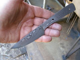 Craig Barr Hand Forged Damascus Knife Blade Blank 7
