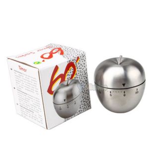 New Stainless Steel Apple Shape Kitchen Cooking Timer