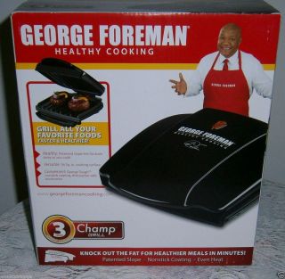George Foreman Champ Grill Healthy Fast Cooking Champ nonstick Grill