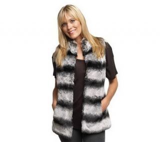 Luxe Rachel Zoe Faux Fur Vest with Hook and Eye Closure —