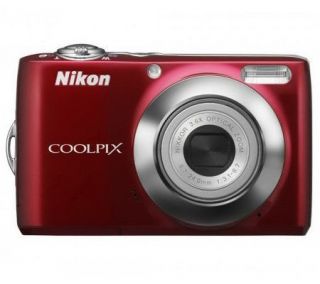 Nikon Coolpix L24 14MP,4x Zoom Digital Cameraw/ Auto Flash —