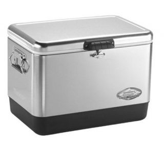 Coleman 54 Qt Stainless Steel Belted Cooler