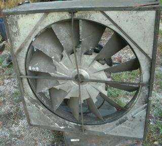 Antique Vintage Industrial Huge Wall Box Fan Awesome Blade Design