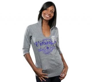 NFL Minnesota Vikings Womens 3/4 Sleeve Triblend Hoodie —