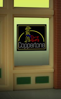 Coppertone Lotion Neon Window Sign Can Be Trimmed as Small as 825 w x