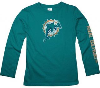 NFL Miami Dolphins Girls (7 16) Giant Logo T Shirt —