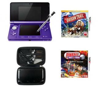 Nintendo 3DS with Oregon Trail, Pinball Hall ofFame, & Case — 