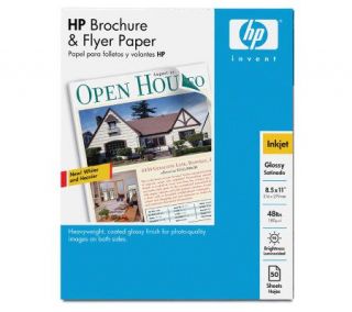 HP Glossy Brochure & Flyer Paper 8 1/2x11   Setof 50 —