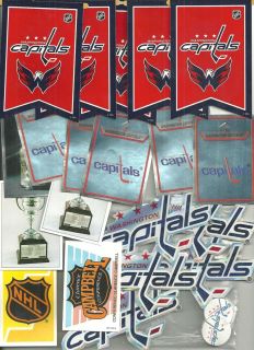 20 NHL Washington Capitals Stickers and 2 mini blades and 200 mini