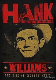 Hank Williams SR Country Blues Rock T Shirt M L XL NWT
