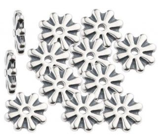 As Is ElyseRyan Set of 12 Sterling Spacers   J158051