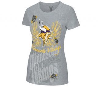 NFL Minnesota Vikings Womens Burning Love Rebel T Shirt —
