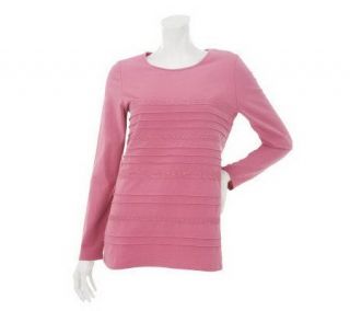 Liz Claiborne New York Long Sleeve T Shirt w/Lace Detail   A229458
