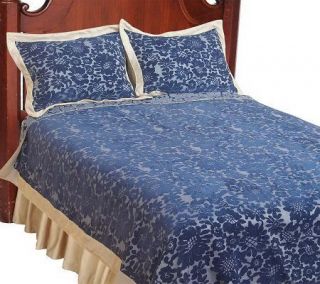Amadeus Chenille Queen Size Coverlet and Sham Set —