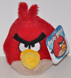 Angry Birds 5 Plush Red Bird Commonwealth Toy Licensed
