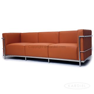 Le Corbusier LC3 Sofa 3 Seater Luxe Camel Genuine Leather Modern Ball